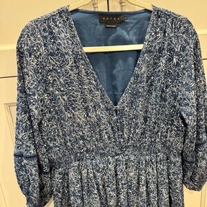 Hatch maternity blue floral dress